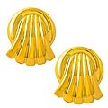 14k Yellow Gold Polished Fan Clip Earrings