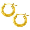 14k Yellow Gold Medium Hoop Earrings