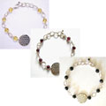 Silver Disk and Semiprecious Stones Bracelet (Dominican Republic)