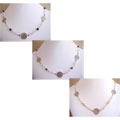 Silver Disk and Semiprecious Stones Necklace (Dominican Republic)