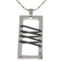 Stainless Steel and Rubber Weave Necklace