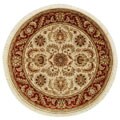 Hand-knotted Huaxia Hand-spun Wool Rug (3' Round)