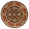 Hand-knotted Huaxia Hand-spun Wool Rug (3' Round)