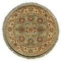 Hand-knotted Huaxia Hand-spun Wool Rug (6' Round)