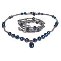 Blue Pearl Silver Bracelet and Necklace (Peru)