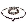 Purple Pearl and Silver Jewelry Set (Peru)