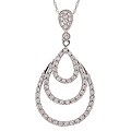 14k Gold 3/5ct TDW Diamond Pear Shape Necklace