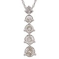 14k White Gold 1/2ct TDW Diamond Journey Necklace