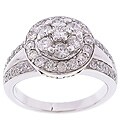14k White Gold 1 1/2ct TDW Diamond Cluster Ring (G-H, I1)