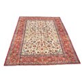 Persian Kashan Hand-knotted Ivory/Red Rug (11' x 15')