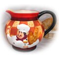 French Chef Handpainted Large Water Pitcher