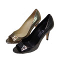 Anne Klein New York Peep Toe Crocodile Print Pumps