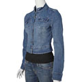 Fubu Mock Collar Stretch Denim Jacket