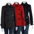 Marvin Richards Women's Short Wool Pea Coat