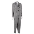 Larry Levine Women's 2-piece Herringbone Pant Suit