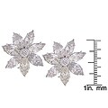 Platinum and Diamonds Fancy Cluster Earrings