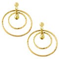 14k Yellow Gold Saturn Dangle Earrings
