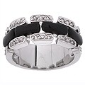 Trendy Onyx Cubic Zirconia Ring