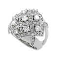 Sterling Silver Pave CZ Dome Style Ring
