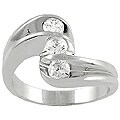 Sterling Silver Freeform Cubic Zirconia Ring