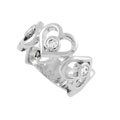 Sterling Silver CZ Multi Heart Ring