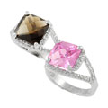 Sterling Silver Square Stone CZ Ring