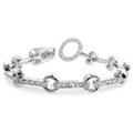 Silvertone Designer Inspired Pave CZ Bracelet