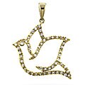 Goldtone 'Flying Bird' Cubic Zirconia Pendant