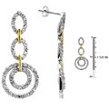 Sterling Silver Clear CZ Designer Inspired Drop Earrings