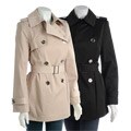 Anne Klein Short Double-breasted Trench Coat