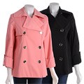 Anne Klein Double-breasted Lightweight Peacoat