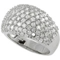Sterling Silver Pave Dome CZ Ring