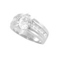 Sterling Silver Oval Cut CZ Ring