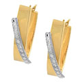 14k Two-tone Gold Hoop Earrings
