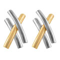 14k Two-tone Fashion X Earrings