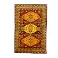 Indo Kazak Hand-knotted Rust/ Navy Rug (6' x 9')
