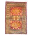 Indo Kazak Hand-knotted Red/Gray Wool Rug (4' x 6')