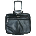 Jourdan Wheeled Leather Portfolio Computer Case