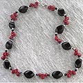 Onyx and Red Coral Necklace (USA)