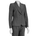 Tahari ASL Women's 2-piece Sharkskin Cuffed Pant Suit