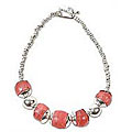 'Clouds' Rhodochrosite Pink Bracelet (Peru)