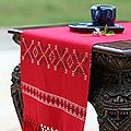 Cotton table runner 'Summer Wilderness' (Thailand)