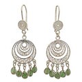 'Floral Circlets' Jade Earrings (Peru)