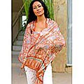 Silk Batik Shawl 'Bird of Paradise' (Indonesia)