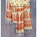 'Autumn Glory' Silk Shawl (India)
