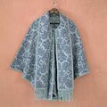 'Sky Garden' Reversible Alpaca Wool Ruana Cloak (Peru)