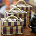 Set of 3 'Rectangular Plaid' Beauty Cases (Indonesia)
