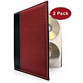 Burgundy CD and DVD Storage Binder System (Pack of 2)