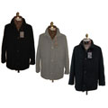 Utex Men's Cashmere-blend Stand Collar Coat
