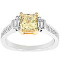 18k Two-tone Gold 1 5/8ct Diamond Engagement Ring